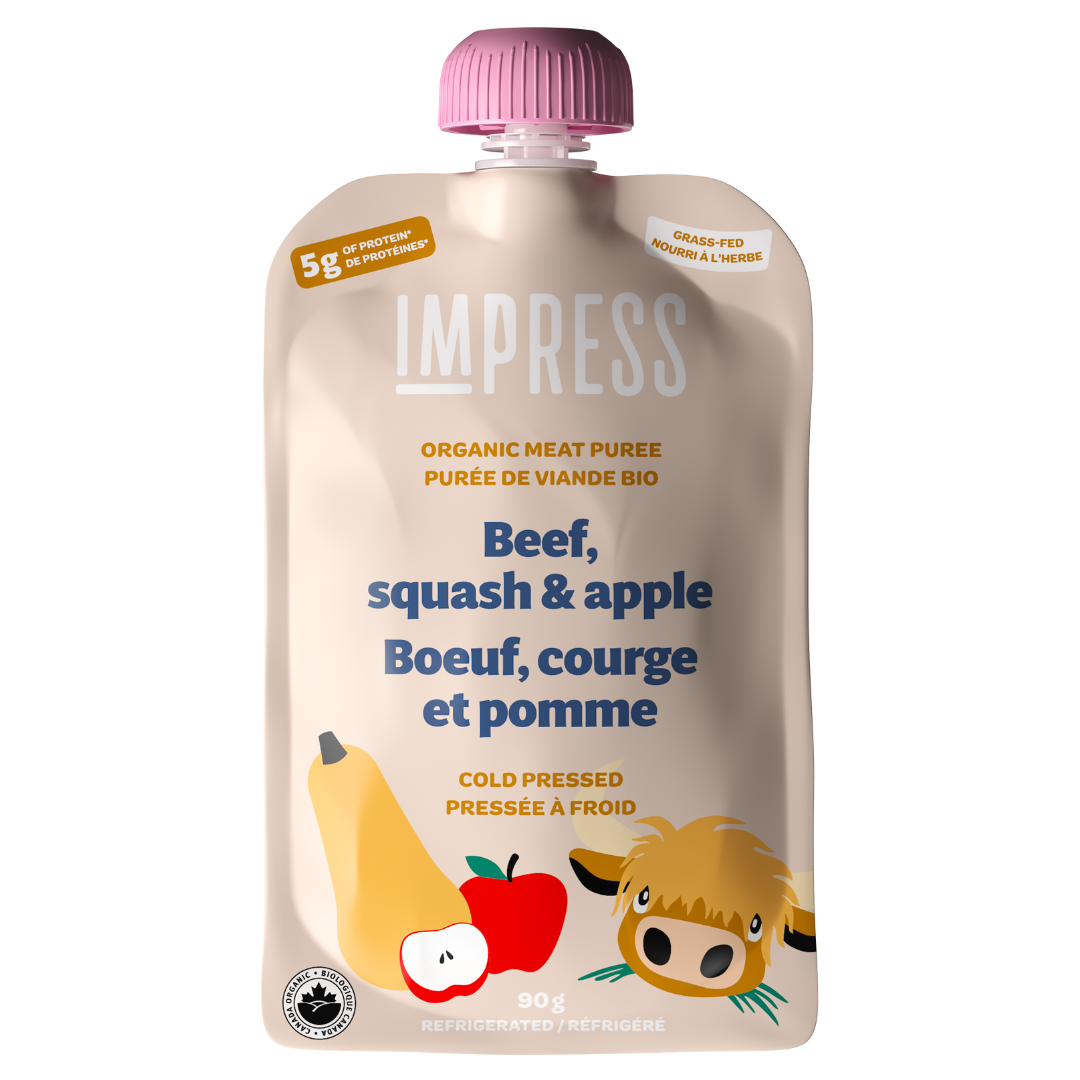 Beef, squash & apple pouch