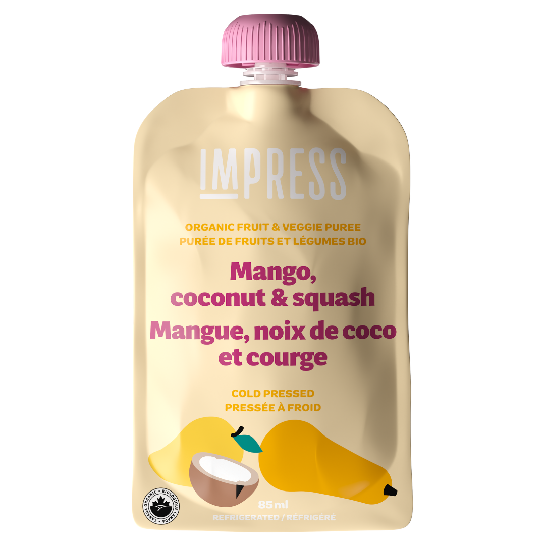 Mango, coconut, and squash pouch